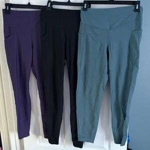 Bundle workout pants - Purple, Black, and Teal